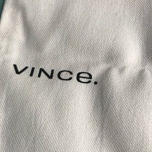 Vince White Canvas 18x13.5” Dust Bag Purse Travel